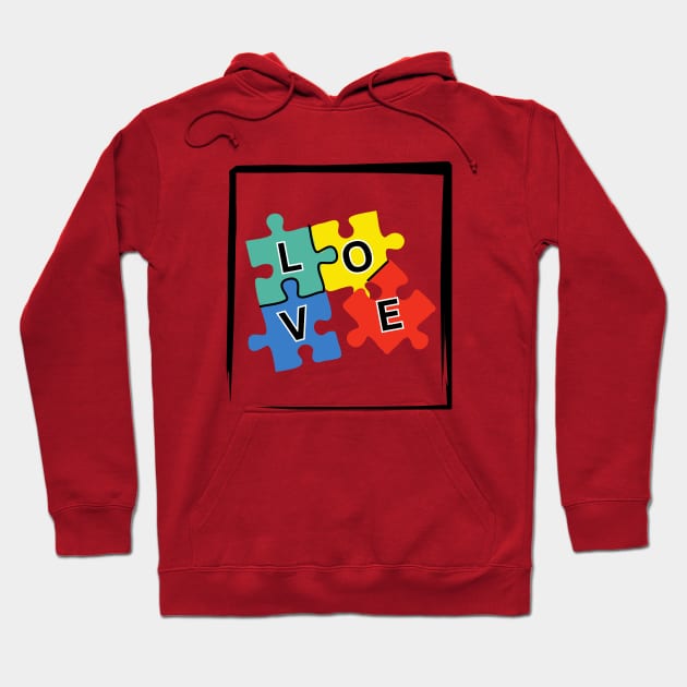 Puzzle Love icon Hoodie by JT SPARKLE